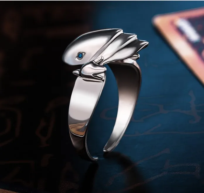 925 Sterling Yu-Gi-Oh Zexal White Dragon Seto Kaiba Yugioh Ring Ring