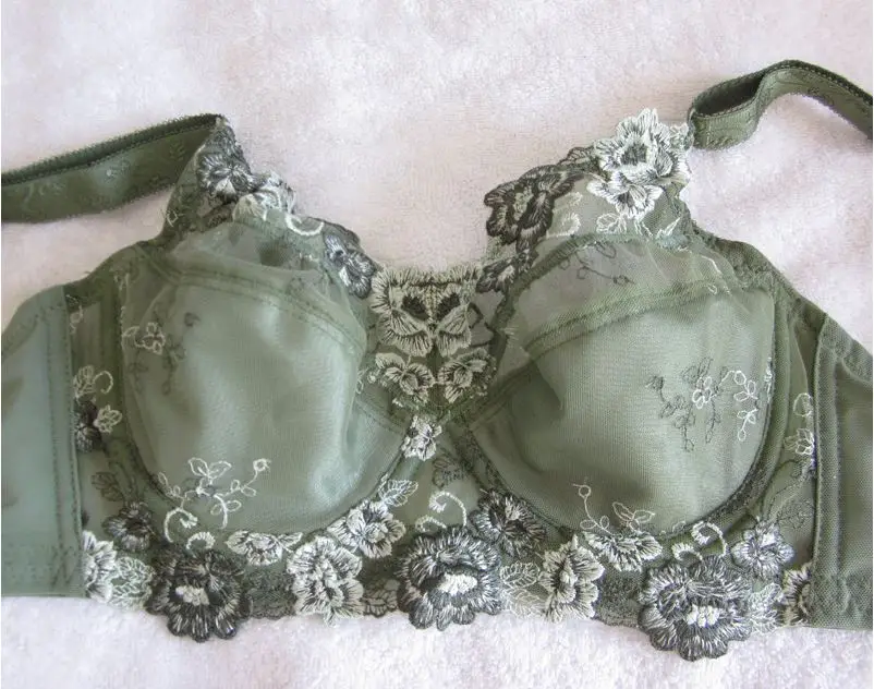 

Soutien Gorge Sexy Underwear Women Lace Thin Transparent Bra Big Size Large Cup Through Bras For Women Brassiere B C D E F G H
