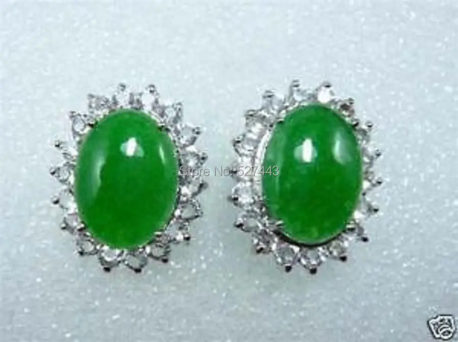 Wholesale free shipping =&gt&gtExquisite Natural Green stone crystal stud Earrings pair | Украшения и аксессуары