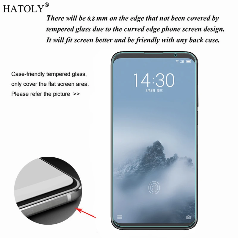 Закаленное стекло Meizu 16 Plus тонкая защитная пленка 9H для экрана закаленное |