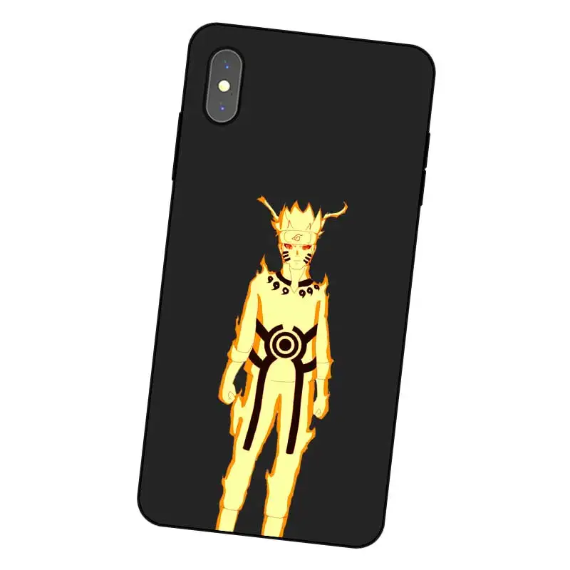 P129 Naruto Black Silicone Case Cover For Apple iPhone 11 Pro XR XS Max X 8 7 6 6S Plus 5 5S SE |