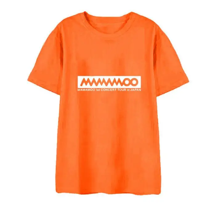 Новое поступление mamamoo простой логотип печати Круглая горловина футболка с коротким рукавом для лета унисекс mamamoo концерт такой же свободная футболка