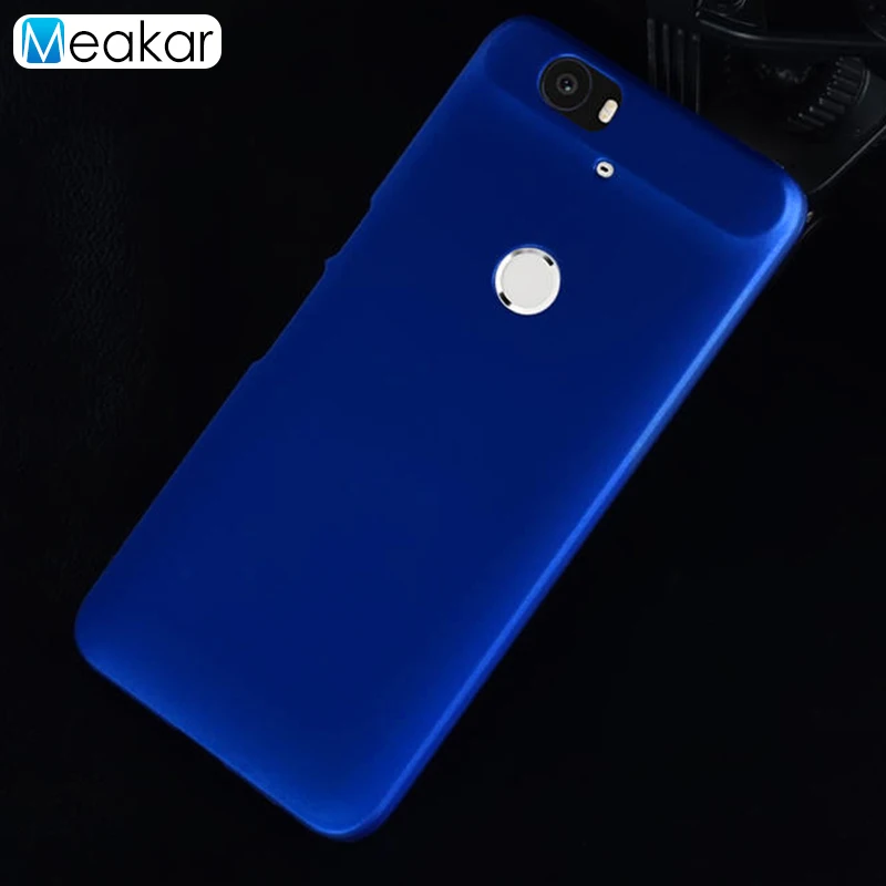 blue Матовая Пластик Coque 5.7For Nexus 6P чехол для huawei Google Nexus 6P телефонный чехол-лента на заднюю панель - Цвет: blue