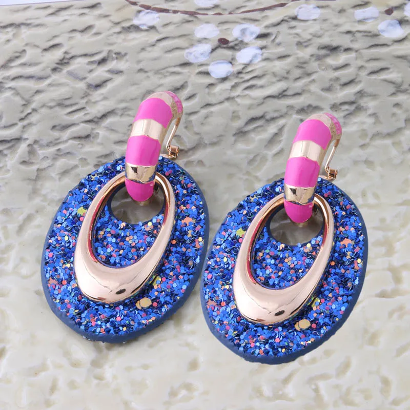 Женские кожаные серьги NeeFu Длинные овальные подвески в форме капли Ювелирное