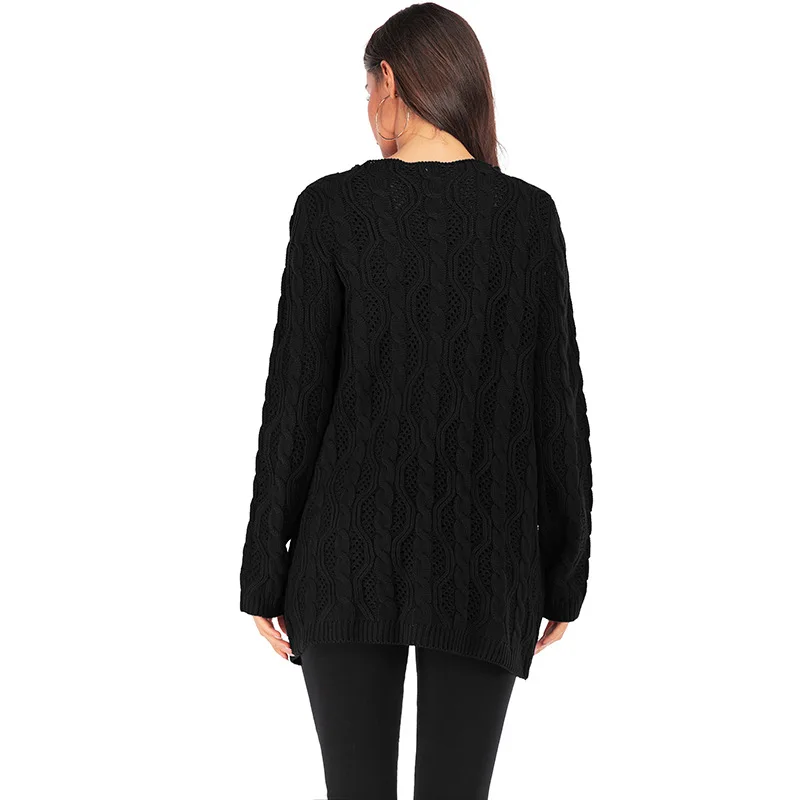 Женский трикотажный кардиган с V-образным вырезом |