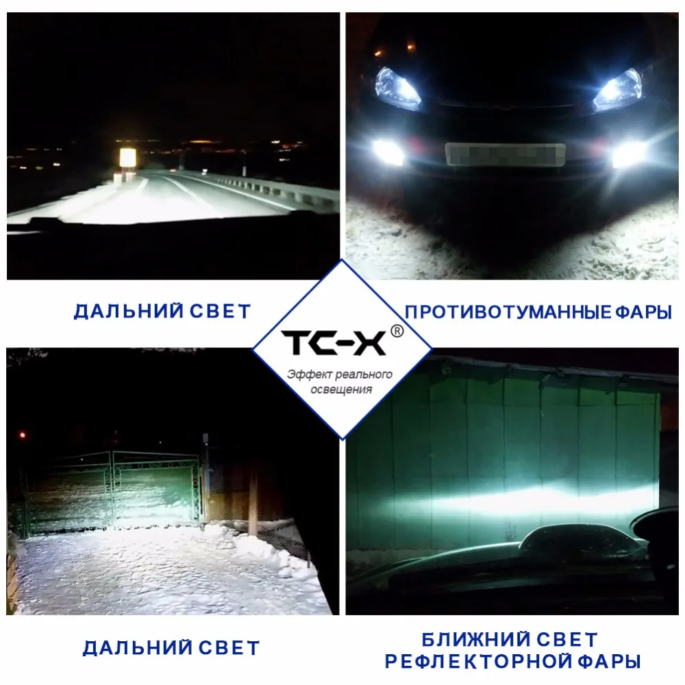 TC X светодиодные автолампы HB4/9006 для туманки ПТФ и рефлектора ближнего света led