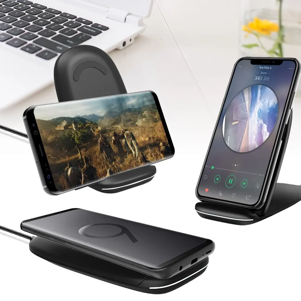 10W QI Fast Wireless Charger For Samsung Note 8 S9 S8 / Plus S7 Edge Standard Phone Charging for iPhone X |