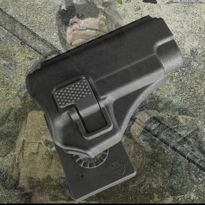 Кобура Glock 17 19 22 23 31 32 черная с Рельсом 20 мм Военная Тактическая легсветильник