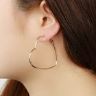 Одежда высшего качества простой Романтическая любовь ювелирные изделия из золотасеребро Цвет полые и вырезом в форме сердца на Хооп Серьги для женщин Brinco Feminino подарки