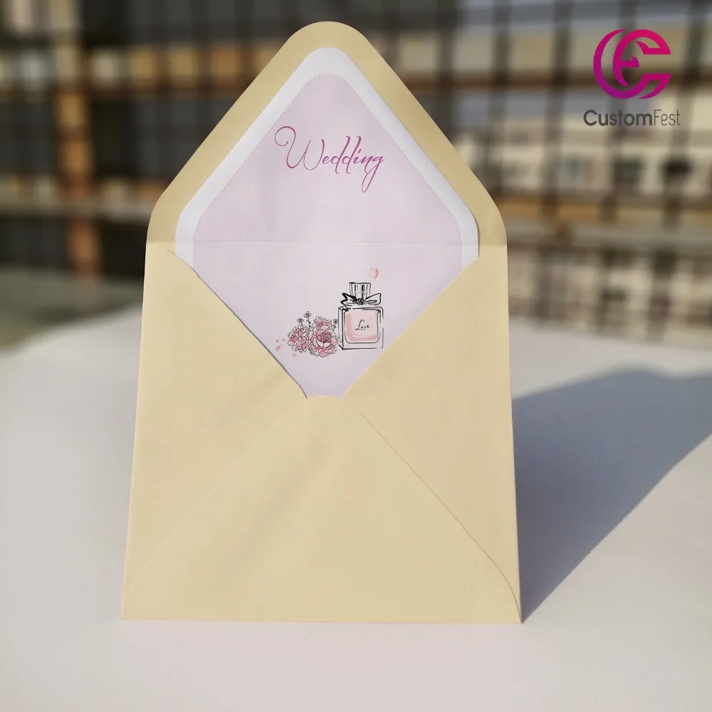30 шт./лот парфюм для молодых девушек с индивидуальным вкладышем конверт розовое