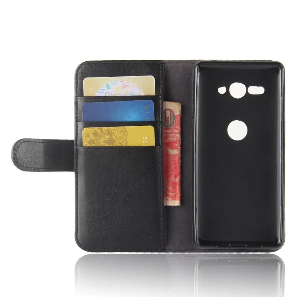HUDOSSEN For Sony Xperia XZ2 Compact H8314 H8324 Case Luxury Flip Genuine Leather Soft TPU Back Cover | Мобильные телефоны и