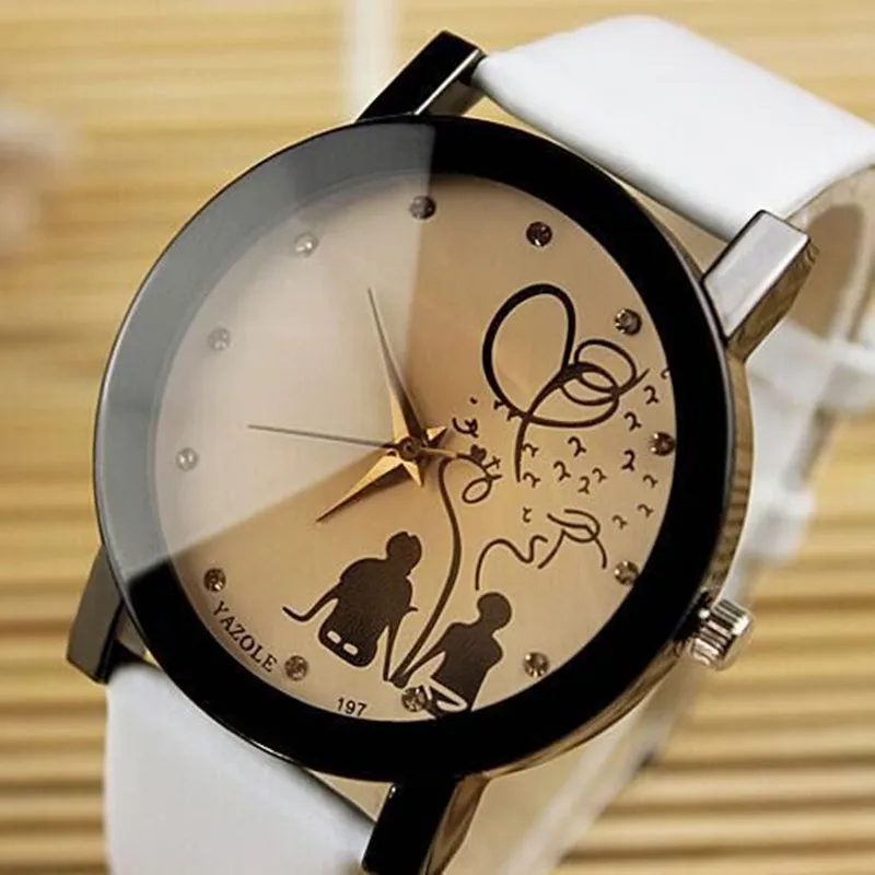 Часы наручные женские с кожаным ремешком модные кварцевые браслетом для