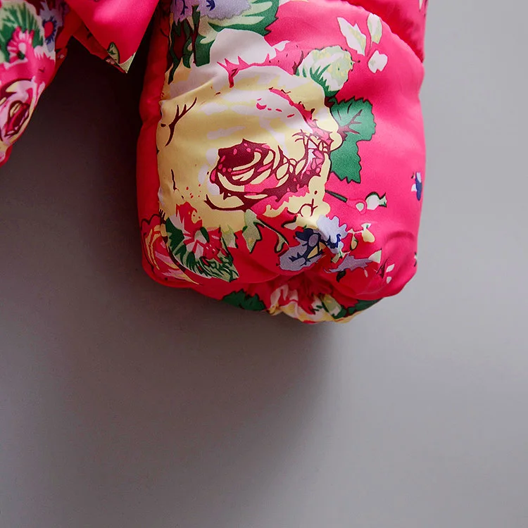 BibiCola/зимние для маленьких девочек Куртки с капюшоном комбинезоны толстые Парки