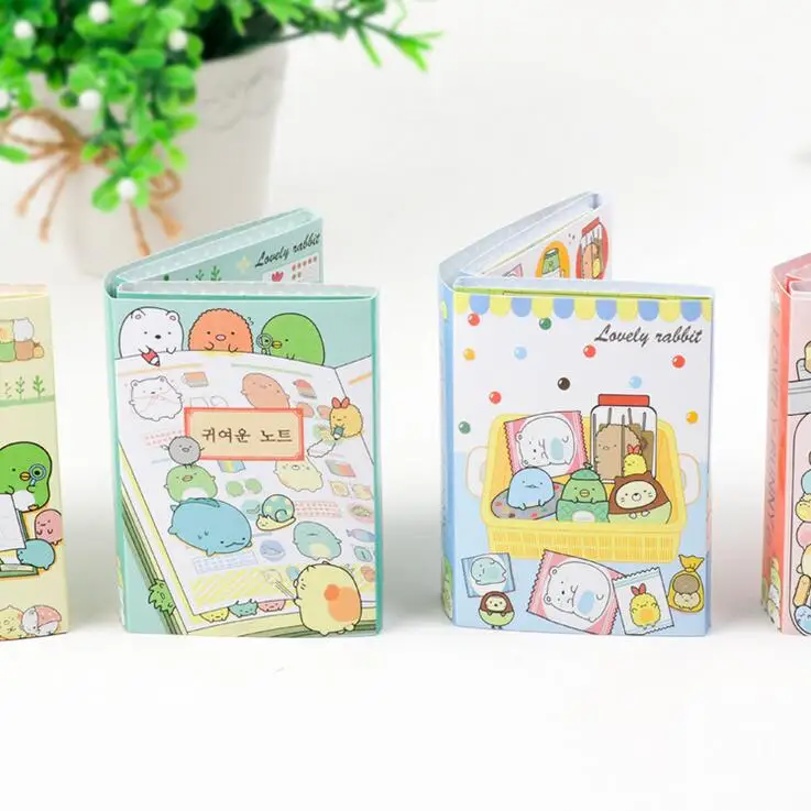 Симпатичные Sumikko Gurashi 6 складные самоклеющиеся блокноты для заметок липкая закладка для заметок школьные офисные принадлежности