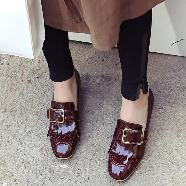 2017 Великобритания Стиль женский Ленточки Лоферы для женщин Бархат пряжкой