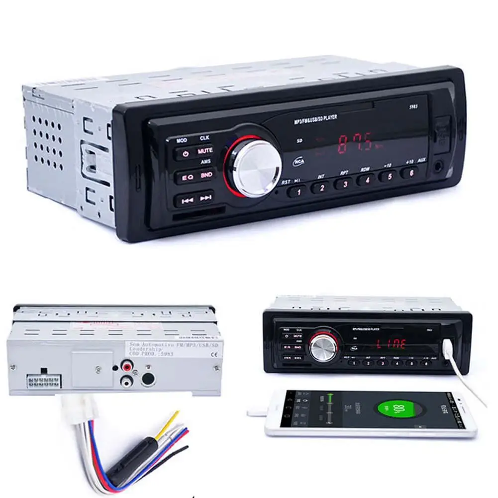 Новинка 2019 Авторадио стерео радио FM Aux вход приемник SD USB JSD 520 12 В 1 din автомобильный