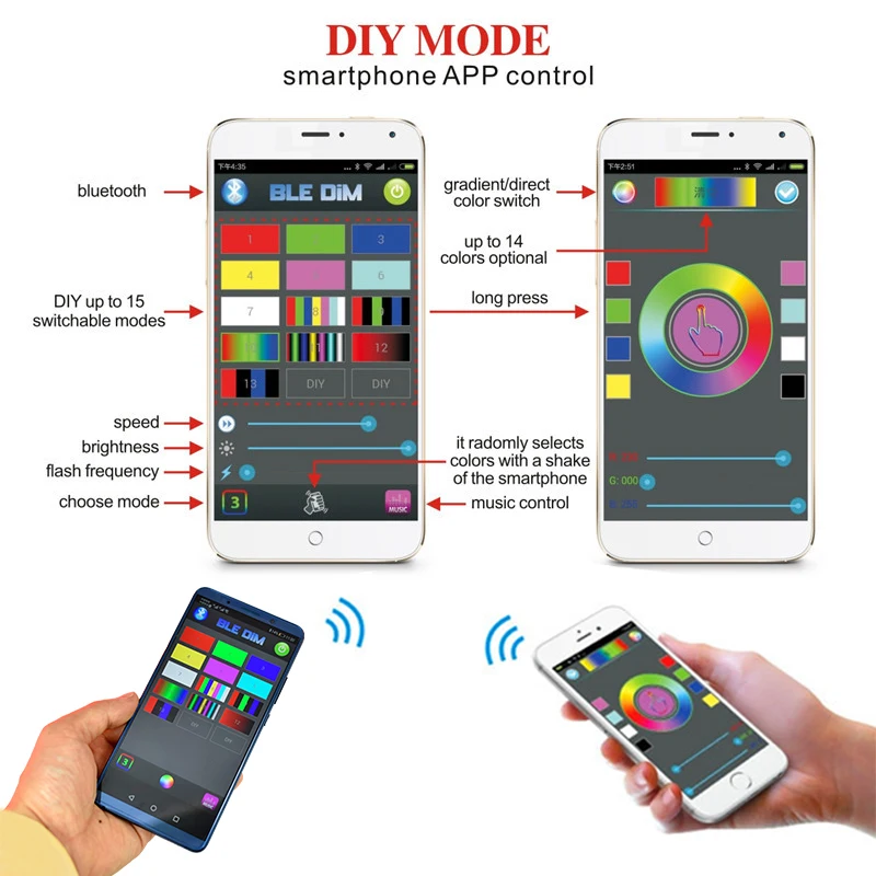 CNSUNNYLIGHT автомобильные RGB светодиодные Rock огни с Bluetooth контроллером разноцветные