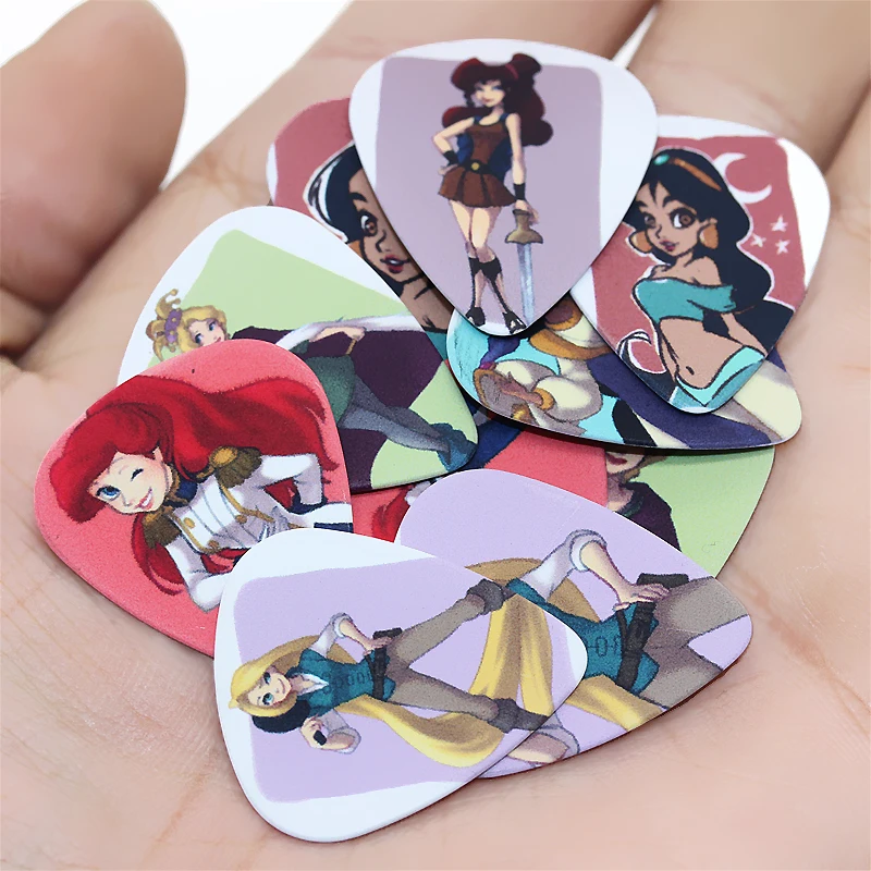 SOACH 10pcs Newest The cartoon princess Guitar Picks Thickness 0.46mm guitar pick ukelele Accessories | Спорт и развлечения