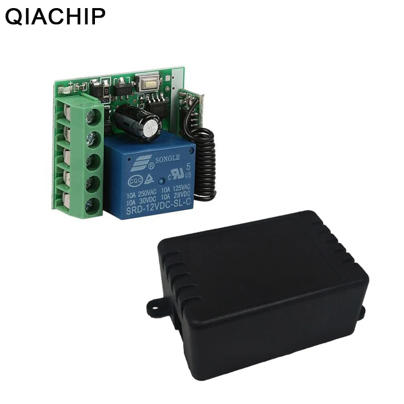 QIACHIP 433 MHz DC 12 V 1CH РФ релейный модуль универсальный Беспроводной удаленного