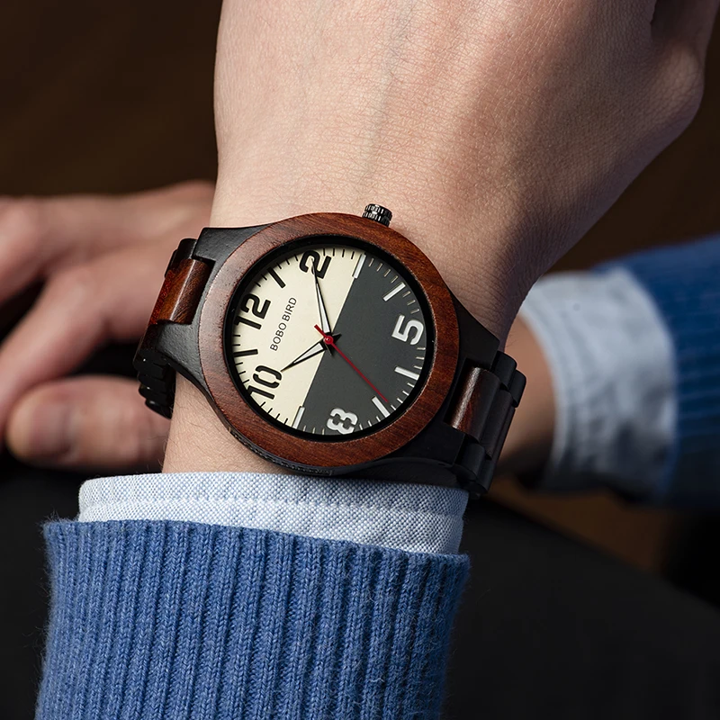 

BOBO BIRD Relogio Masculino Wood Watch Stylish Lovers Wristwatch Japan Miyota Quartz Movement Wooden Band Customized Logo J-S12