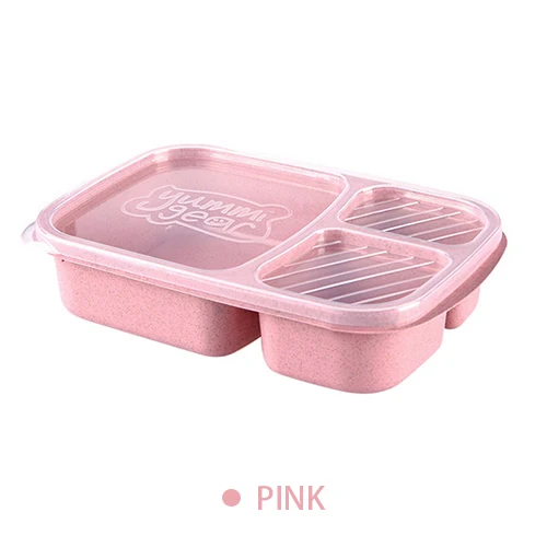 Pink KONCO отдельные Коробки для обедов, 3 слоя портативная коробка для бенто для фруктов Еда, микроволновая печь, герметичные Еда контейнер, Кухня Еда коробка - Цвет: Pink