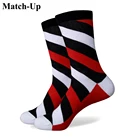 Мужские короткие носки из 100% хлопка Match-Up, разноцветные, косая полоска