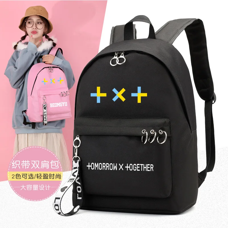 Новый kpop TXT модный цепной рюкзак корейский стиль милые рюкзаки для женщин USB