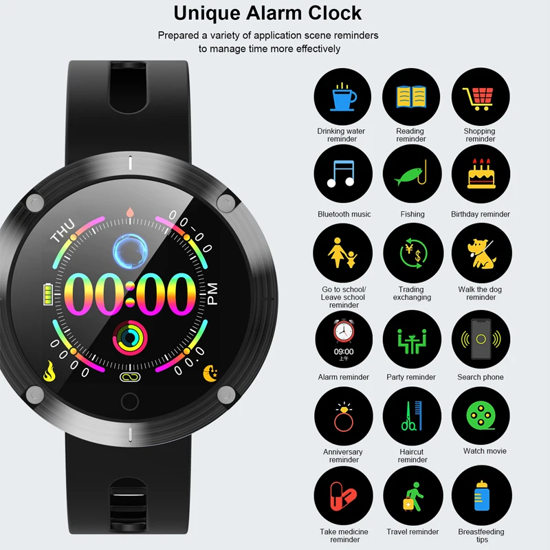 Bluetooth Смарт-часы IP68 Водонепроницаемые для apple Watch xiaomi ios Android с пульсометром фитнес
