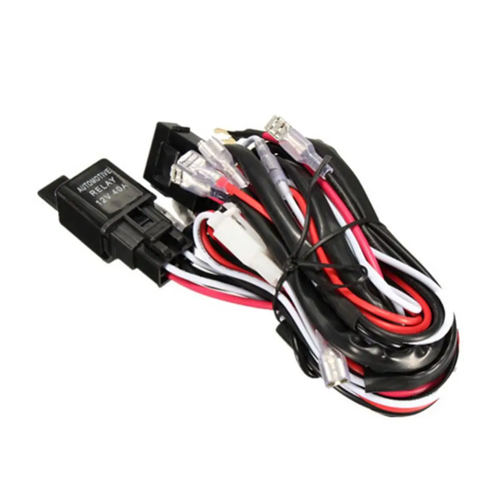 EE support 40A 300W Wiring Harness Kit LED Light Bar Laser Rocker Switch Fuse Off Road | Автомобили и мотоциклы