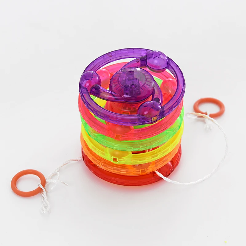 Candy color light emitting line flywheel whistle mini portable small toy wholesale night market booth source student |
