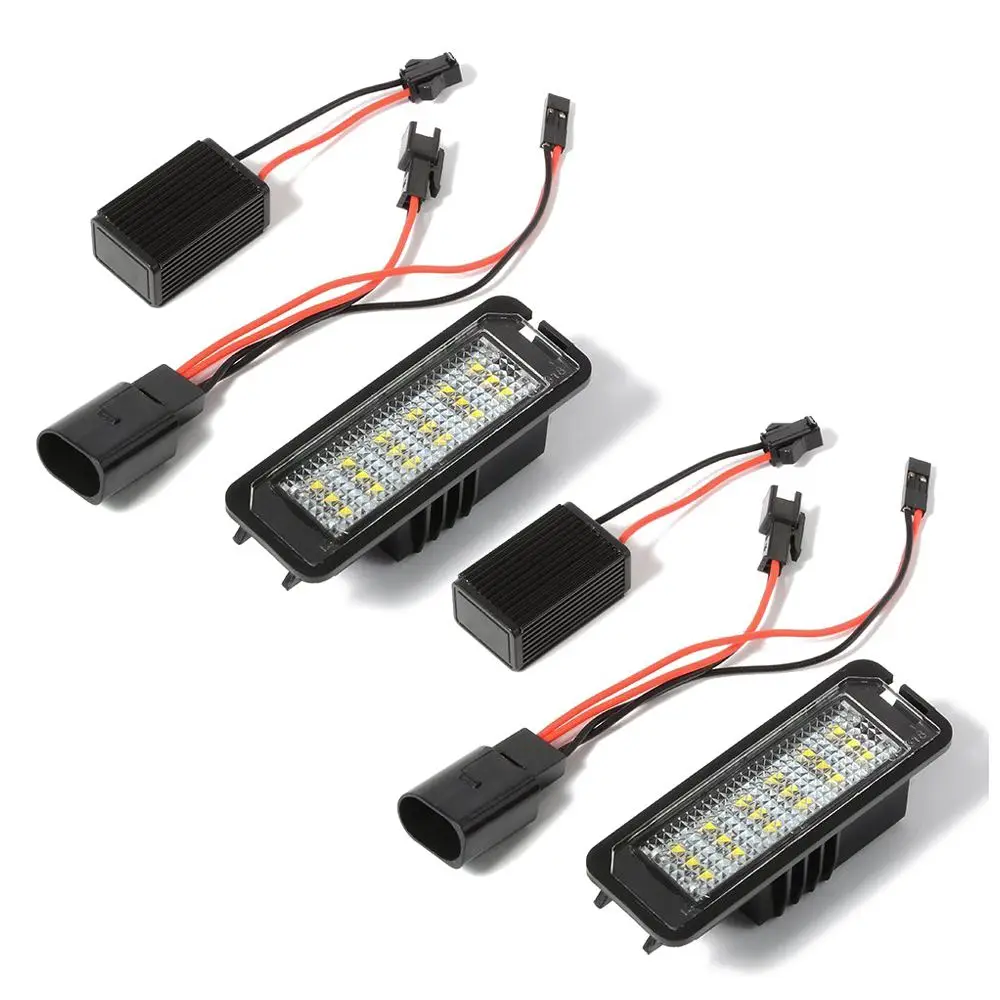 2 шт. номерной знак 18 LED 3528 SMD с декодером для гольфа 4/5/6 жук ПАССАТ поло Seat Altea |