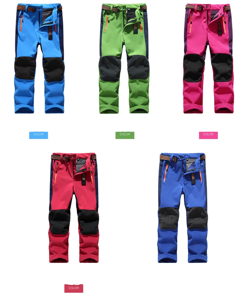 Pantalon De Ski Pour Enfant зимние детские уличные штаны для сноуборда ветрозащитные флисовые зимние штаны для девочек и мальчиков для походов