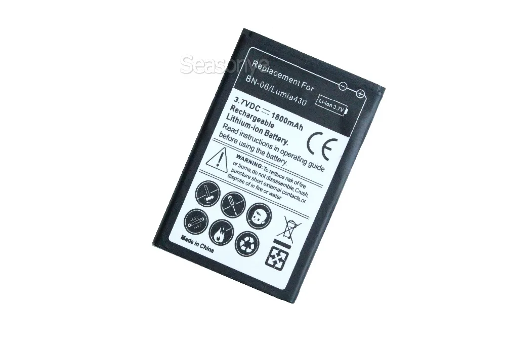 Seasonye 1800mAh BN 06 / BN06 сменный литий ионный аккумулятор + универсальное настенное