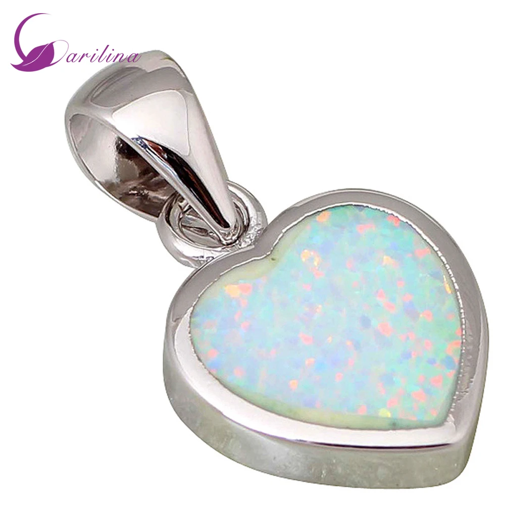 Высокое качество поставщиков серебряный цвет ювелирные изделия Сердце Белый