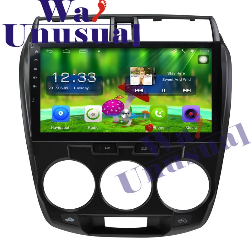 

10,1 дюймовый Android 6,0 Автомобильный мультимедийный плеер для Honda City 2011- GPS-навигация с WIFI BT 3G 1024*600 четырехъядерный процессор 16G бесплатные карты