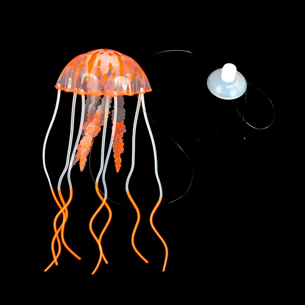 Aquarium Ornament Fish Jellyfish Decoration Glowing Effect Tank Artificial &amp Aquatic Pets | Дом и сад