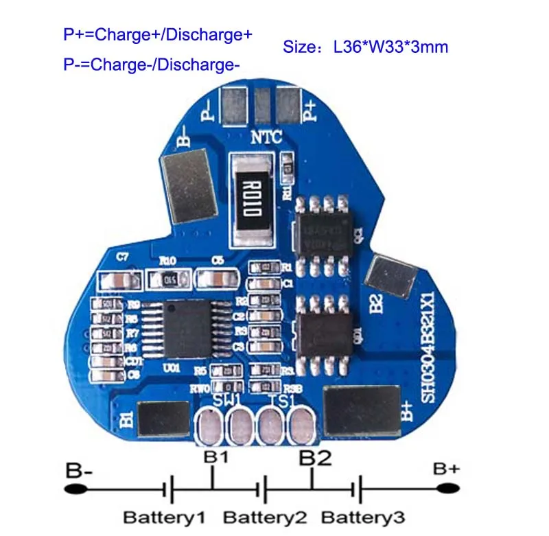 2 шт. защитная плата 3S 4A Li Ion BMS PCM для литий ионной батареи|Аксессуары батарей| |