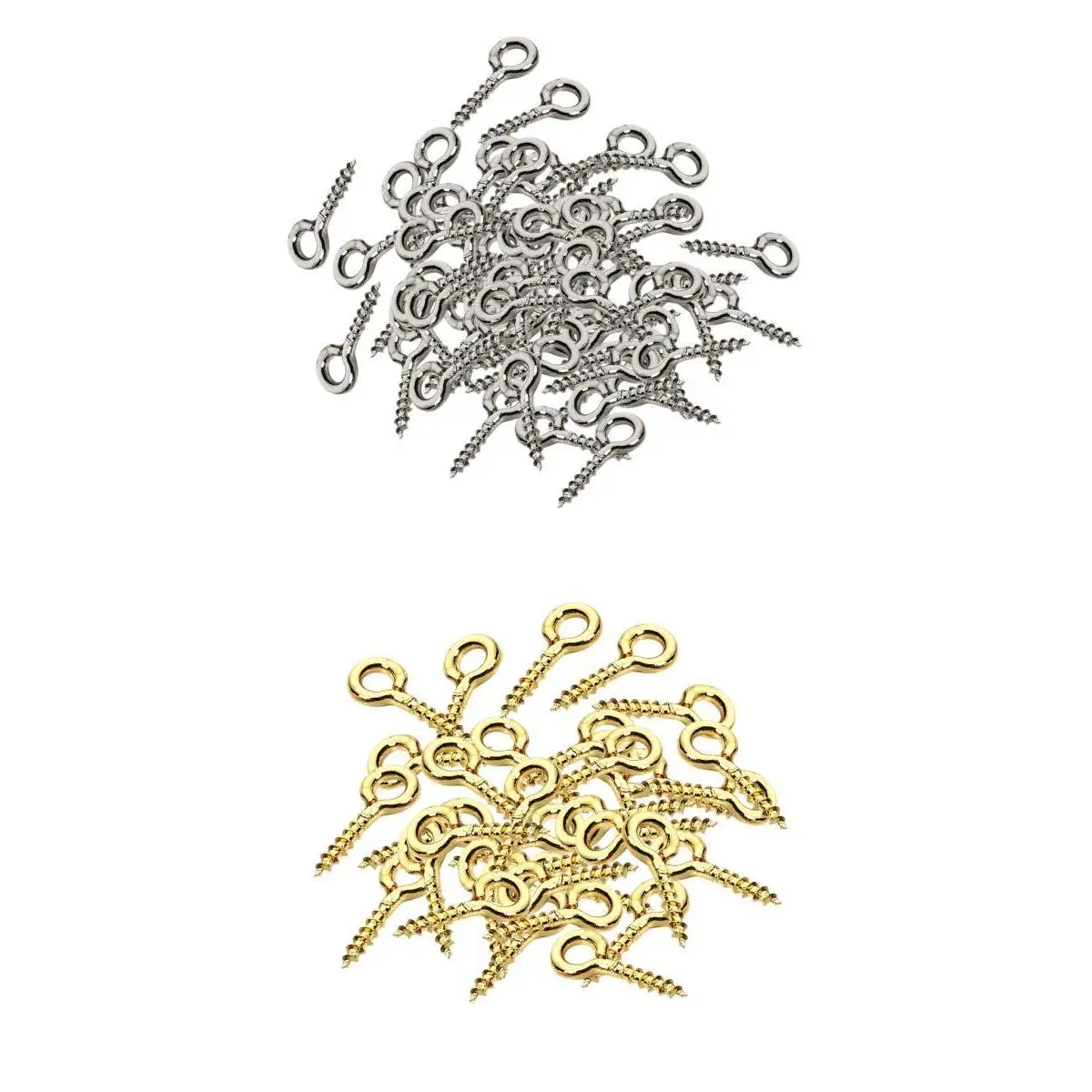 

400x Multicolor Screw Eye Pins Eyelets Screw for Keychain Jewelry Assortment