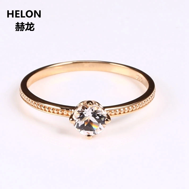 Женское кольцо из розового золота 4 5 мм с натуральным морганитом|ring for|rings for