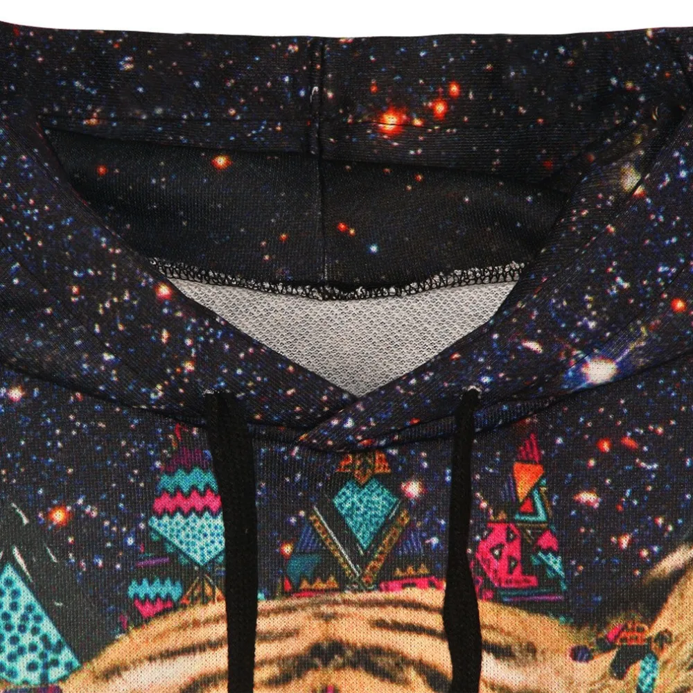 Толстовка с капюшоном для мужчин и женщин Модный свитшот 3D принтом Галактики