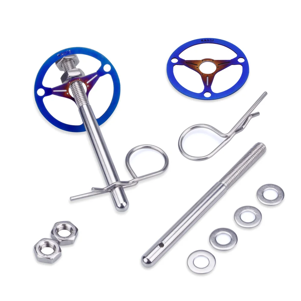 RASTP-Универсальный алюминиевый гоночный спортивный капот Pin блокировка комплект рулевое колесо стиль RS-ENL003