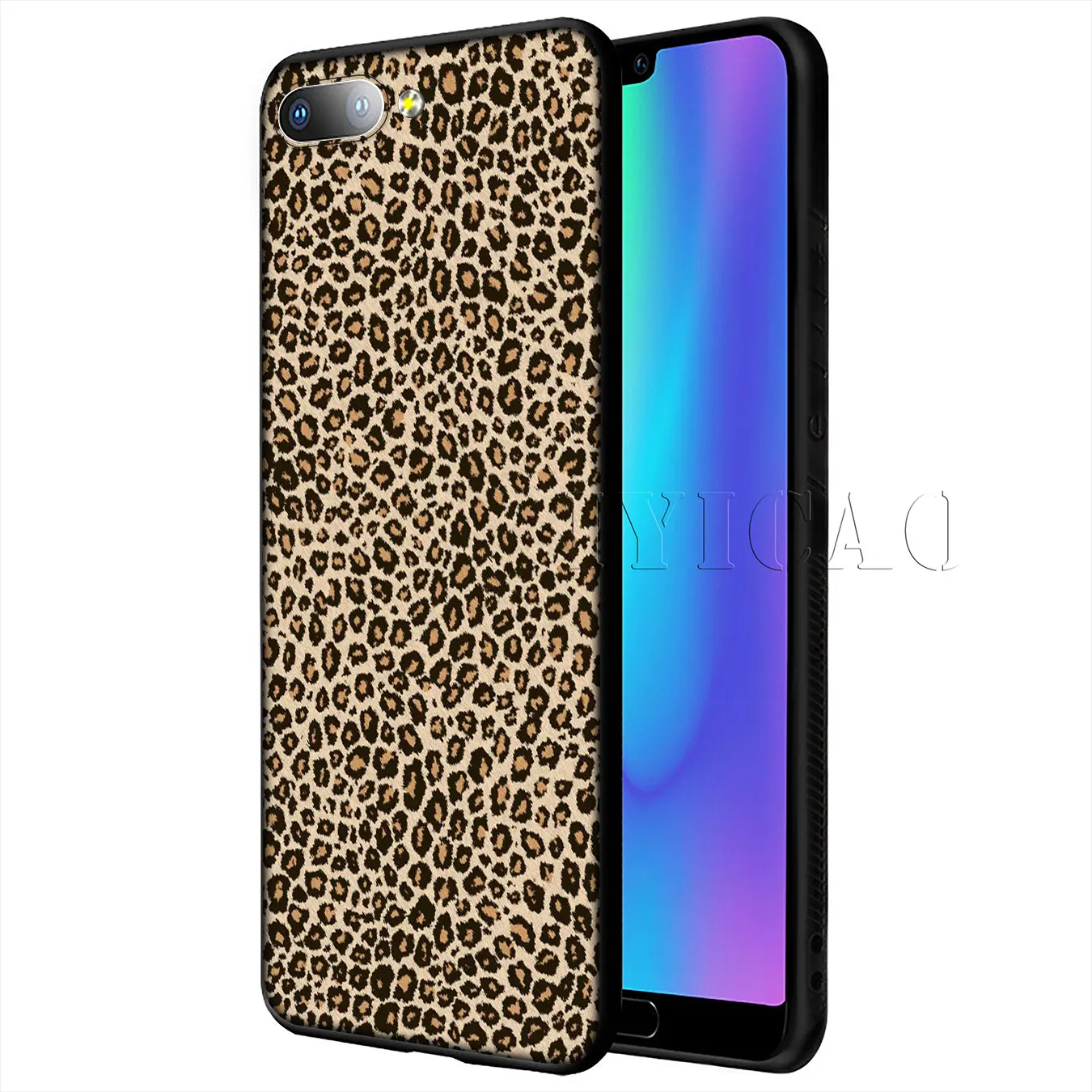 Мягкий силиконовый чехол IYICAO Leopard love Pink для Huawei Y9 Y7 Y6 Prime 2019 Honor 20 8C 8X 8 9 9X 10 Lite 7C 7X 7A Pro