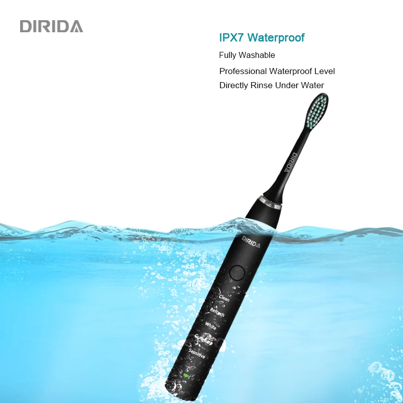 DIRIDA S 100 перезаряжаемая звуковая зубная щетка USB зарядка электрическая Sonicare IPX7