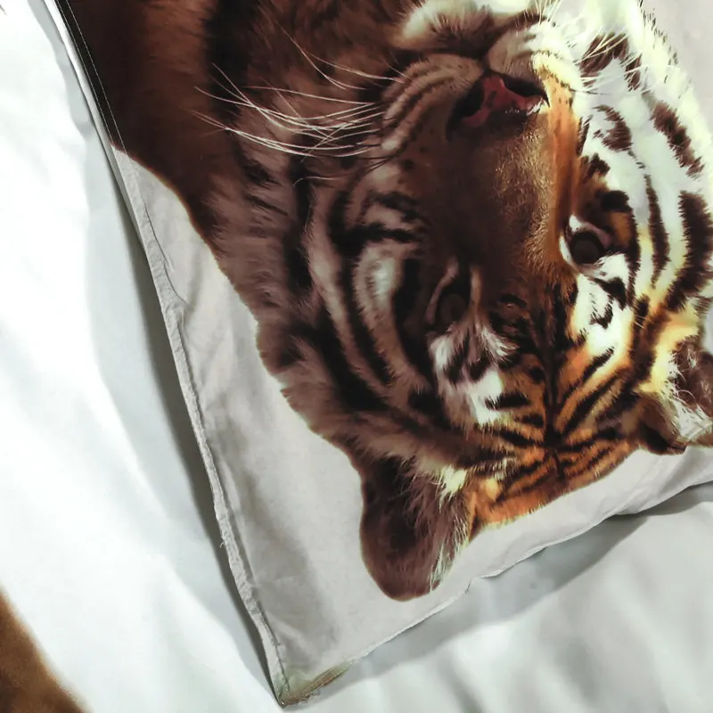 3D комплект для кровати с принтом «Тигр» King size весеннее постельное белье/Комплект постельного белья(1 шт. одеяло+ 1 шт. простыня+ наволочки 2 шт.) Комплект постельного белья