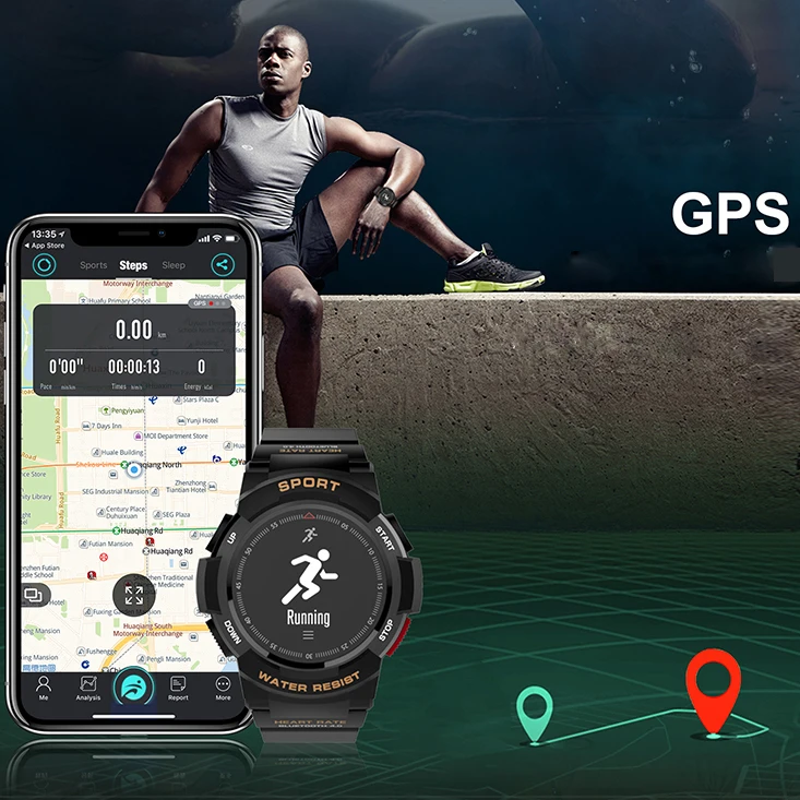 Time owner F6 Смарт часы Bluetooth Фитнес трекер Браслет умные спортивные Монитор G-датчик GPS IP68 Водонепроницаемый сердечного ритма Смарт наручные часы