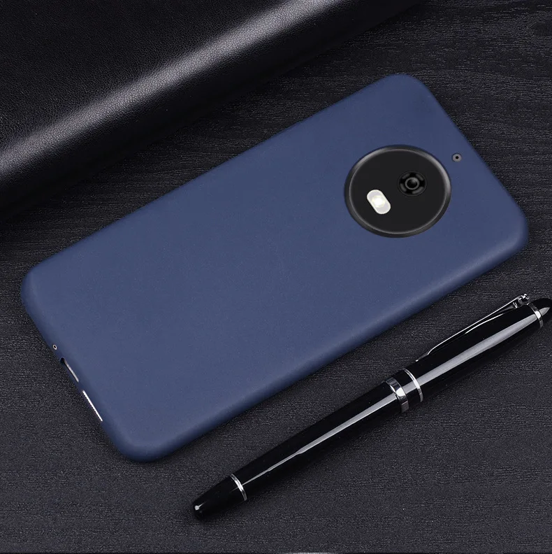 Dark Blue TPU Цвет матовый конфетный, TPU чехол для Moto X4 C Plus E4 евро E5 G3 G4 G5 G5S G6 играть G7 Мощность евро Z2play Z3 играть мягкий чехол для задней крышки - Цвет: Dark Blue TPU