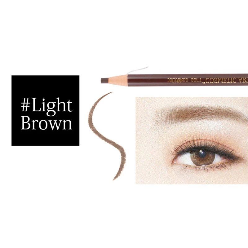 2 шт./лот Microblading Водонепроницаемый карандаш для бровей Enhancer макияж Перманентный макияж бровей 5 цветов карандаш для бровей косметические средства - Цвет: 2pcs Light Brown