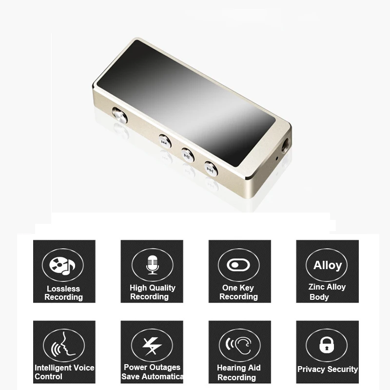 HLTON Мини Портативный цифровой диктофон без потерь HiFi HD аудио запись Ручка 8 Гб ультра чистый Диктофон MP3 плеер Grabadora