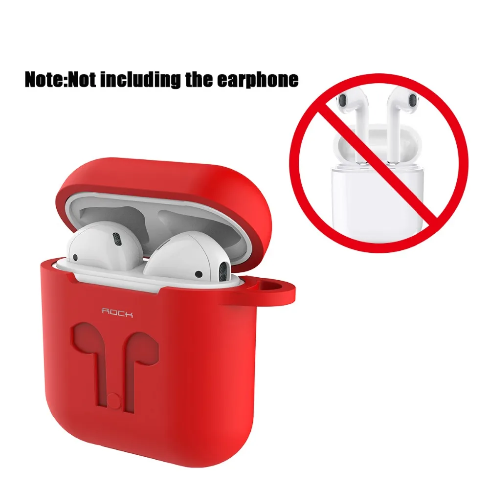 Силиконовый мягкий чехол для наушников ROCK для Apple Airpods, беспроводные Bluetooth наушники, защитный чехол для наушников Air Pods, чехол