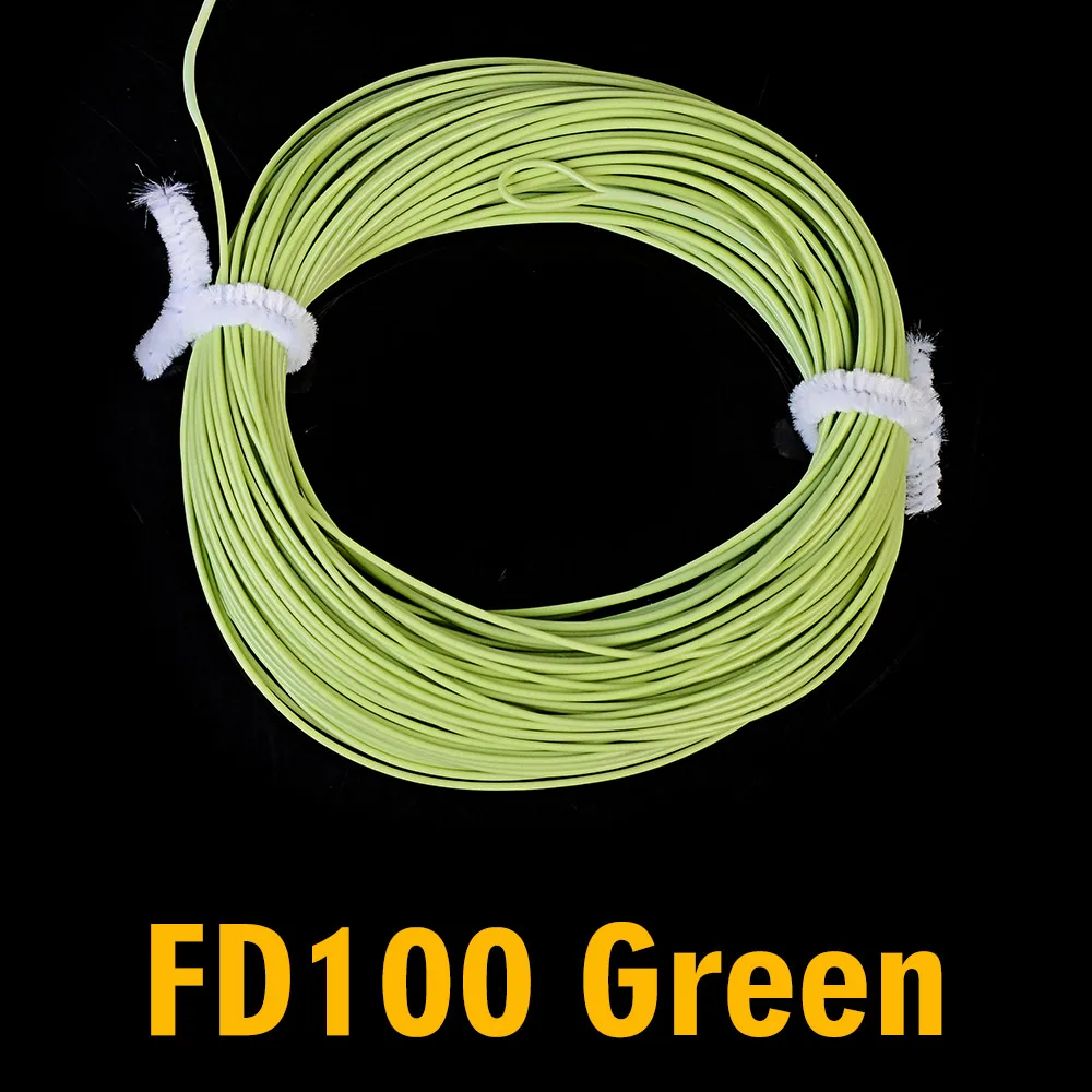 Зеленый PRO BEROS 100FT Вес вперед плавающей Fly лески WF-2F/3F/4F/5F/6F/7F /8F Fly Line Зеленый мох/оранжевый/Fluo желтый Цвет - Цвет: Зеленый